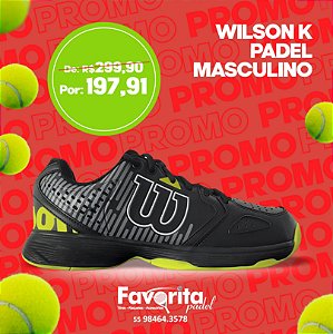Tênis K Padel Preto e Neon – Wilson Masculino