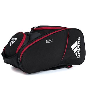 Raqueteira Adidas Multigame para Padel e Beach Ale Galán - Preta Vermelha