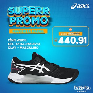 Tênis Asics Gel-Challenger 13 Clay - Masculino – Preto
