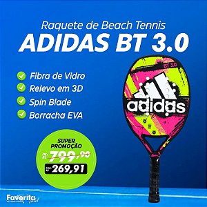 Raquete de Beach Tennis Adidas BT 3.0 – Rosa com Verde Limão