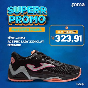 Tênis Joma Ace Pro Lady 2201 Clay Feminino Preto e Rosa