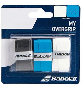 Overgrip Babolat My Grip X3 Preto Azul e Branco
