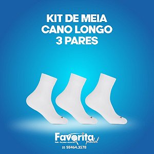 Kit de Meias Femininas Cano Longo - 3 pares