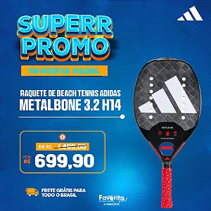 Raquete de Beach Tennis Adidas Metalbone 3.2 H14 – Vermelha