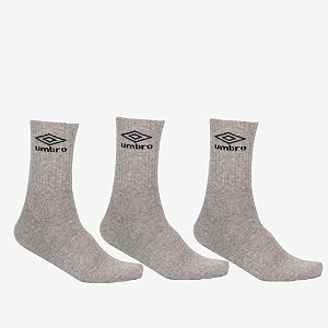 Tripack Umbro Cano Alto - Masculina Cinza