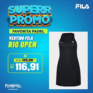 Vestido Fila Tennis Basic Rio Open - Preto