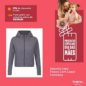 Jaqueta Lupo Fleece Com Capuz Feminina