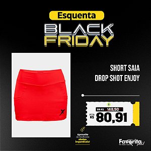 Short Saia DROP SHOT ENJOY - Vermelho