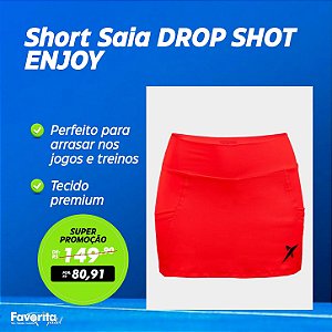 Short Saia DROP SHOT ENJOY - Vermelho