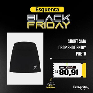 Short Saia DROP SHOT ENJOY - Preto
