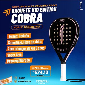 Raquete de Padel Cobra Kid Edition Pink - Robin Söderling
