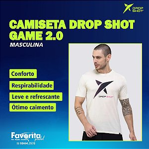 Camiseta DROP SHOT GAME 2.0 - Masculina OFF WHITE
