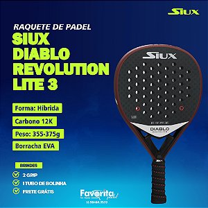 Raquete de Padel Siux Diablo Revolution Lite 3