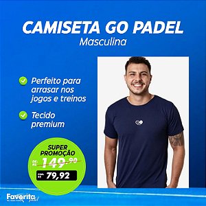 Camiseta Go Padel Classica – Masculina Marinho