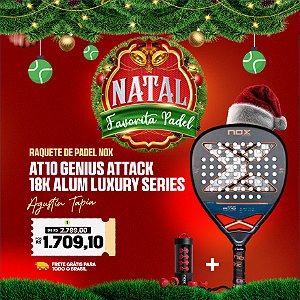 Raquete de Padel AT10 GENIUS ATTACK 18K Alum 2025 | NOX - by Agustín Tapia Luxury Series