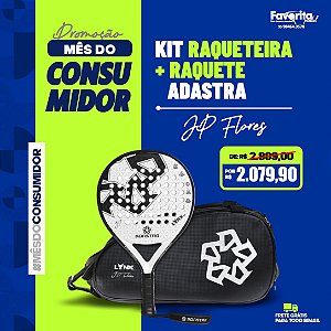 Kit Raquete de Padel Adastra Lynx 2.0 + Raqueteira JP Flores