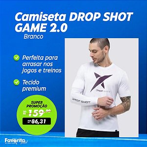 Camiseta DROP SHOT GAME 2.0 – Masculina Branco