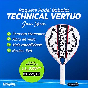 Raquete de Padel Babolat Technical Vertuo Juan Lebrón
