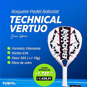 Raquete de Padel Babolat Technical Vertuo Juan Lebrón