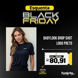 Babylook DROP SHOT LOGO Preto