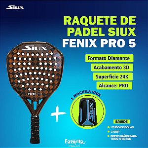 Raquete de Padel Siux Fenix Pro 5