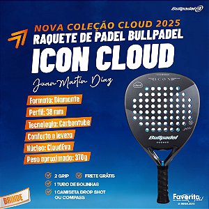 Raquete de Padel Bullpadel Icon Cloud 2025 - Juan Martín Díaz