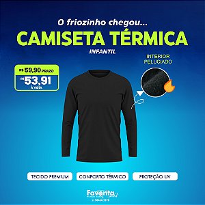 Camiseta Térmica Infantil – Preta