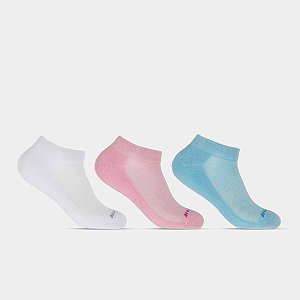 Meia Cano Curto Feminina - kit 3 pares