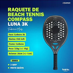 Raquete Beach Tennis Compass Luna Fabrício Neis 3k