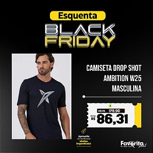 Camiseta DROP SHOT Ambition W25 - Preto Masculina