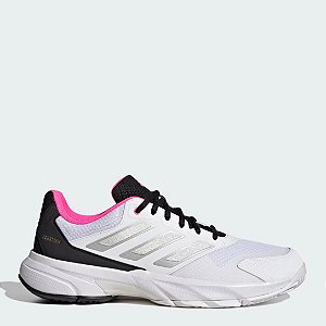 Tênis Adidas Courtjam Control 3 – Masculino Cloud White / Silver Metallic / Lucid Pink