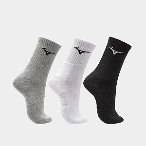 Kit Meias Mizuno Cano Médio – Masculina 3 Pares