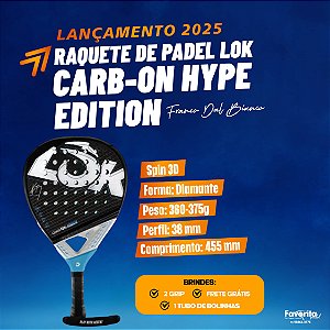 Raquete de Padel Lok CARB-ON HYPE EDITION - Franco Dal Bianco