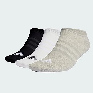 Meias Adidas Soquetes Finas Leves - 3 Pares