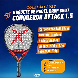 Raquete de Padel DROP SHOT CONQUEROR ATTACK 1.5