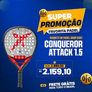 Raquete de Padel DROP SHOT CONQUEROR ATTACK 1.5
