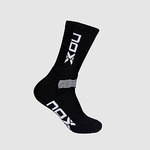Meia Para Padel Cano Médio | NOX Preto – Branco