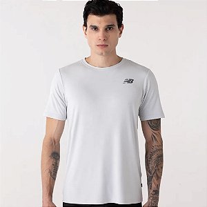 Camiseta New Balance Active Logo – Masculina Cinza Perola