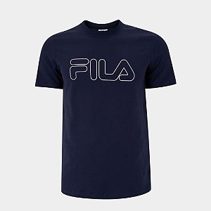 Camiseta Fila Letter Outline – Masculina Azul Marinho