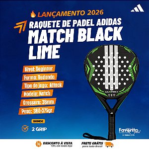 Raquete de Padel Adidas Match Black Lime 2026