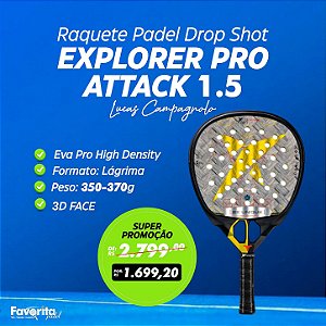 Raquete de Padel DROP SHOT EXPLORER PRO ATTACK 1.5 CAMPA