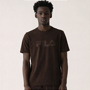 Camiseta Fila Regular Letter Premium IV – Masculina Castanho Escuro