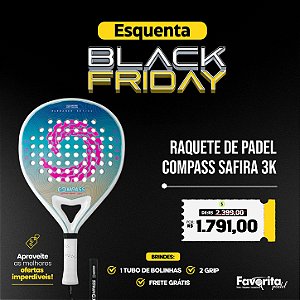 Raquete de Padel Compass Safira 3k 2026