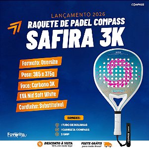 Raquete de Padel Safira 3k 2026