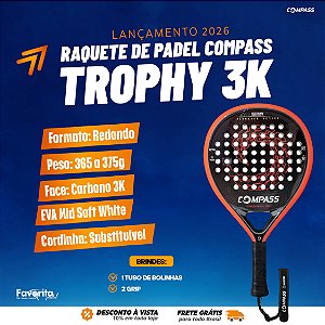 Raquete de Padel Trophy 3k 2026