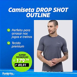 Camiseta DROP SHOT OUTLINE Grafite