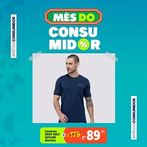 Camiseta DROP SHOT OUTLINE Marinho