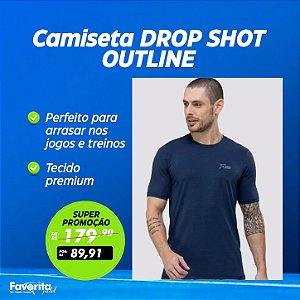Camiseta DROP SHOT OUTLINE Marinho