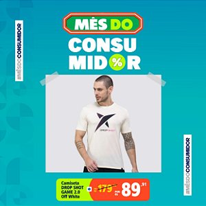 Camiseta DROP SHOT GAME 2.0 Off White