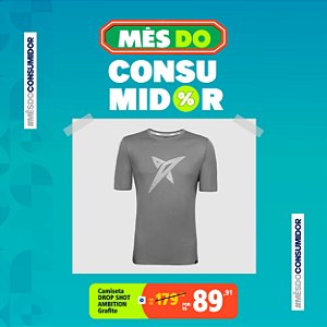 Camiseta DROP SHOT AMBITION Grafite
